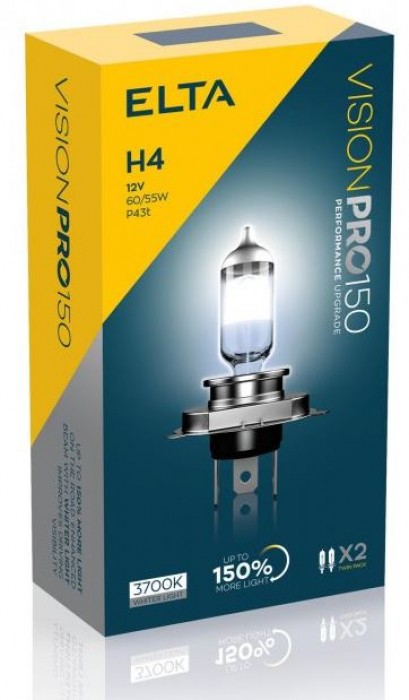 žárovka ELTA 12V/H4 60-55W VISIONPRO150 sada