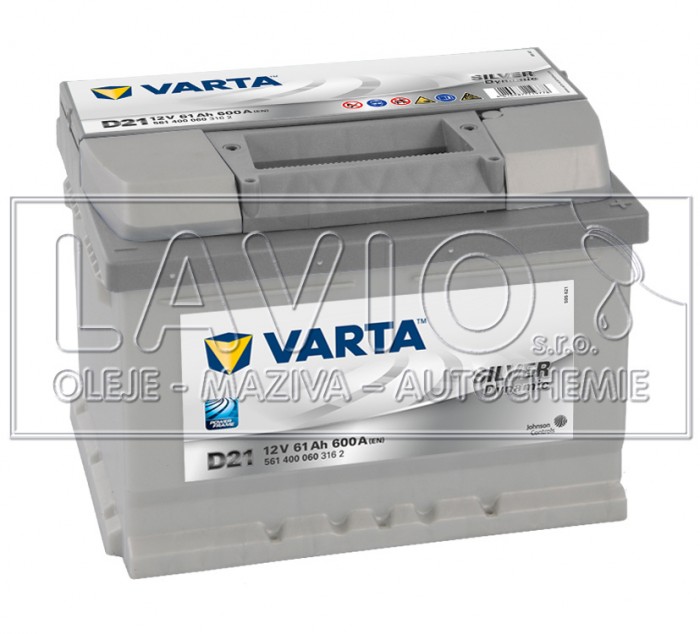 VARTA (SILVER DYNAMIC) DYNAMIC SLI 61Ah, 600A, D21